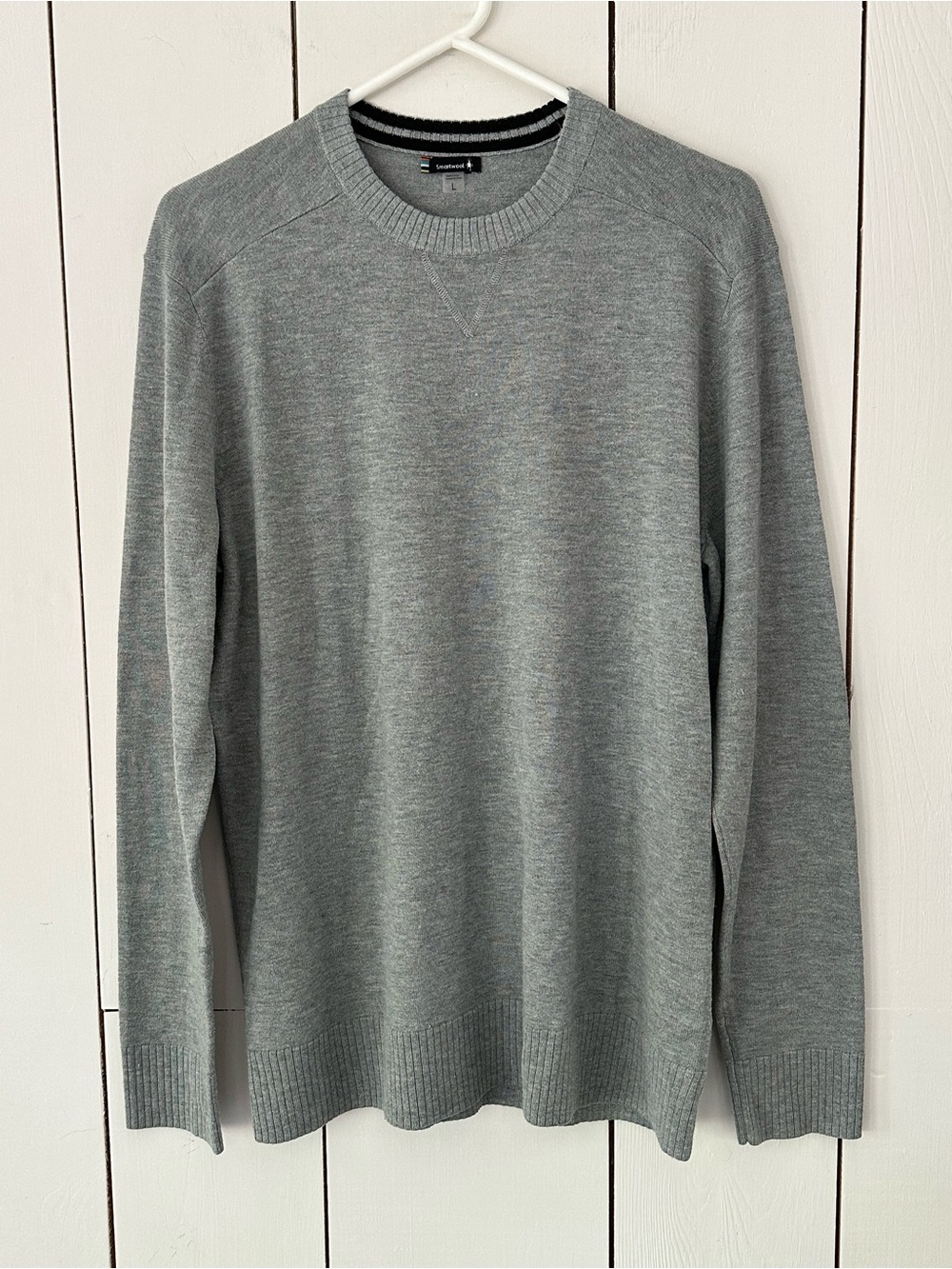 Smartwool Men's Crew Neck Sweater Sz L Gray